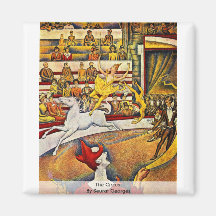 The Circus By Seurat Georges Refrigerator Magnets