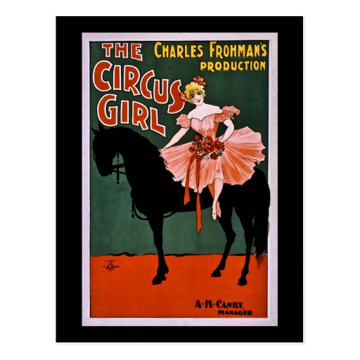The Circus Girl 1897 Postcard