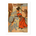 The Circus Girl - Feeding Elephant and Monkey Postcards