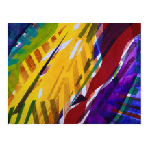 The City II - Abstract Rainbow Streams Postcards