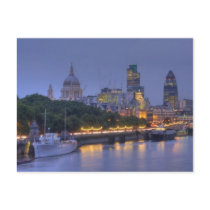 The City of London at dusk Post Cards