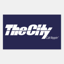 The City Rectangular Sticker