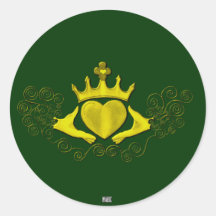 The Claddagh (Gold) Stickers