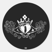 The Claddagh (White) Sticker