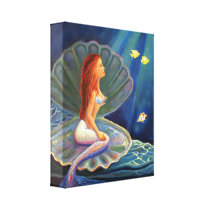 The Clamshell Mermaid - Wrapped Canvas Print