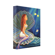The Clamshell Mermaid - Wrapped Canvas Print