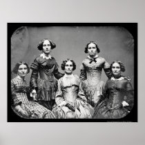 The Clark Sisters Daguerreotype 1845 Posters