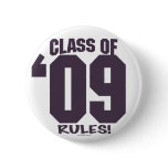 The Class of 2009 Rocks Grad Gear Pinback Buttons
