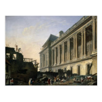 The Clearing of the Louvre colonnade, 1764 postcards