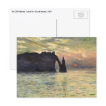 The Cliff, Etretat, Sunset by Claude Monet Post Card