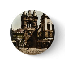The clock gate, Bordeaux, France vintage Photochro Pin