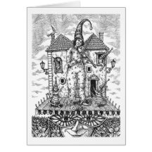 The Clown playing on violin Card