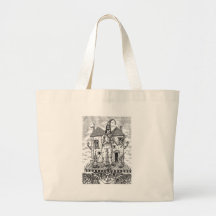 The Clown playing on violin Tote Bags