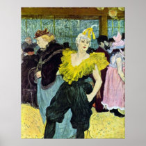 The clowness by Toulouse-Lautrec Poster
