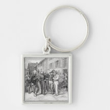 The Club Room of Zermatt in 1864, from 'The Ascent Key Chain
