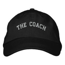 The Coach Basic Adjustable Embroidered  Cap Black Embroidered Baseball Caps
