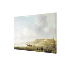 The Coast Near Scheveningen with Fishing Pinks on Canvas Prints