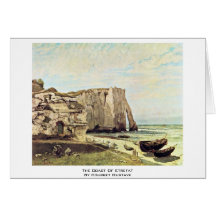 The Coast Of Etretat By Courbet Gustave Greeting Card