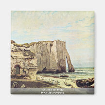 The Coast Of Etretat By Courbet Gustave Magnets
