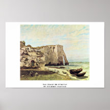 The Coast Of Etretat By Courbet Gustave Poster