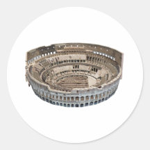 The Colosseum of Rome: 3D Model: Round Sticker