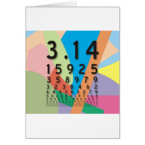 The colourful mathematical constant of Pi Card