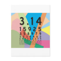 The colourful mathematical constant of Pi Postcard