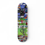 The comic geek skateboards
