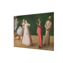 The Commedia dell'Arte Company Stretched Canvas Print