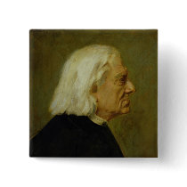 The Composer Franz Liszt , 1884 Pinback Button