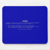 The Computer Blue Screen of Death Mouse Pads