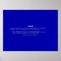 The Computer Blue Screen of Death Poster