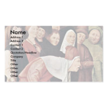 The Conjurer Detail. By Hieronymus Bosch Business Card Template