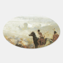 The Conquest of the Prairie Oval Sticker
