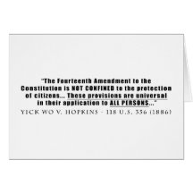 The Constitution Applies to ALL PERSONS Card