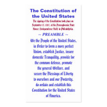 The Constitution of the United States ~ PREAMBLE Business Card