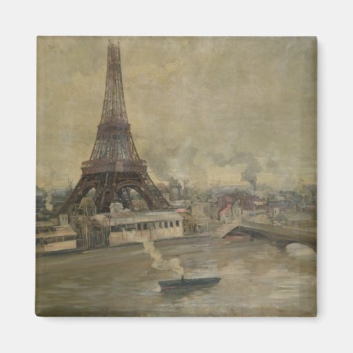 The Construction of the Eiffel Tower Magnet