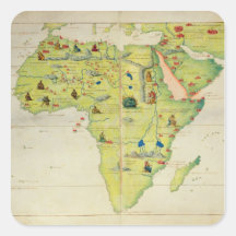 The Continent of Africa Square Sticker