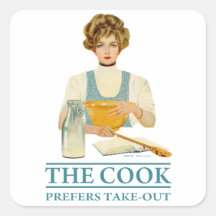 The Cook Prefers Take-out Stickers
