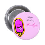 The Cool Sweet Stuff - Birthday pink button