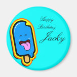 The Cool Sweet Stuff - blue birthday ice cream Fridge Magnet