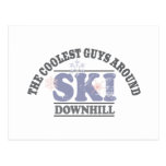 The Coolest Guys Around Ski Downhill Postcard
