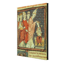 The coronation of Louis I 'the Pious' Stretched Canvas Print
