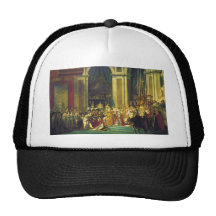 The Coronation of Napoleon by Jacques Louis David Mesh Hat