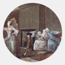 The Corset,  By Hogarth William (Best Quality) Sticker