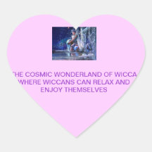 THE COSMIC WONDERLAND OF WICCA HEART STICKERS