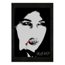 The Count Vampire Black RSVP Business Cards