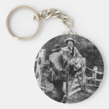 The Country Stile ~ Vintage 1859 Daguerre Photo Key Chain
