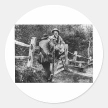 The Country Stile ~ Vintage 1859 Daguerre Photo Round Stickers