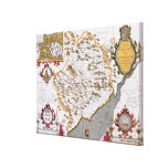 The Countye of Monmouth, engraved by Jodocus Gallery Wrapped Canvas